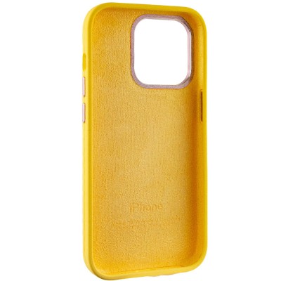 Чохол Silicone Case Metal Buttons (AA) для Apple iPhone 14 Pro Max (6.7") Жовтий / Sunglow