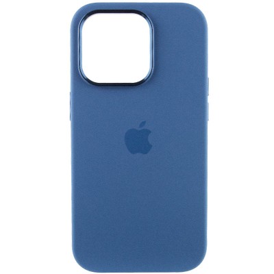 Чохол Silicone Case Metal Buttons (AA) для Apple iPhone 14 Pro Max (6.7") Синій / Blue Jay