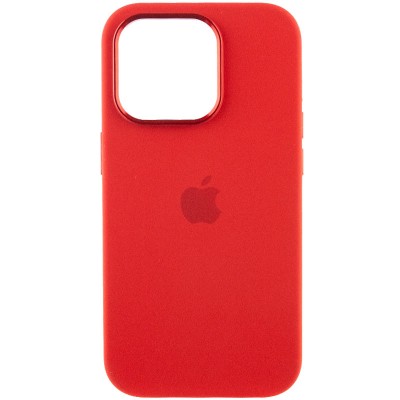 Чохол Silicone Case Metal Buttons (AA) для Apple iPhone 14 Pro Max (6.7") Червоний / Red
