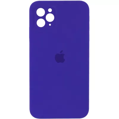 Чохол Silicone Case Square Full Camera Protective (AA) для Apple iPhone 11 Pro Max (6.5") Фіолетовий / Ultra Violet