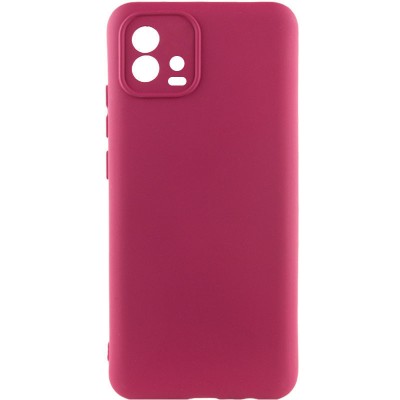 Чохол Silicone Cover Lakshmi Full Camera (A) для Motorola Moto G72 Бордовий / Marsala