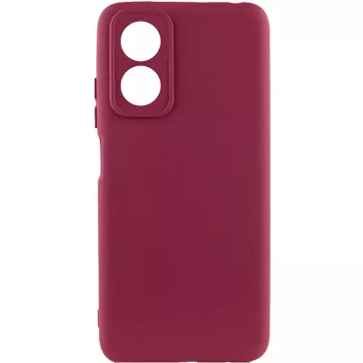 Чохол Silicone Cover Lakshmi Full Camera (A) для Oppo A17 Бордовий / Marsala