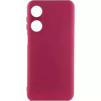 Чохол Silicone Cover Lakshmi Full Camera (A) для Oppo A38 / A18 Бордовий / Marsala