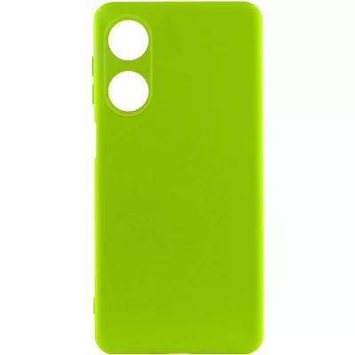 Чохол Silicone Cover Lakshmi Full Camera (A) для Oppo A38 / A18 Салатовий / Neon Green