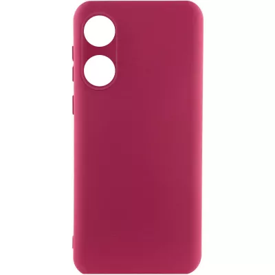Чохол Silicone Cover Lakshmi Full Camera (A) для Oppo A58 4G Бордовий / Marsala
