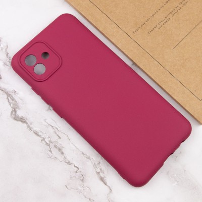Чохол Silicone Cover Lakshmi Full Camera (A) для Samsung Galaxy A05 Бордовий / Marsala