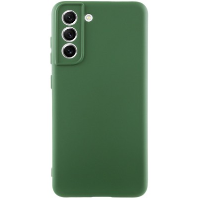 Чохол Silicone Cover Lakshmi Full Camera (A) для Samsung Galaxy S21 FE Зелений / Dark green