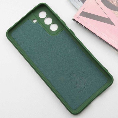 Чохол Silicone Cover Lakshmi Full Camera (A) для Samsung Galaxy S21 FE Зелений / Dark green