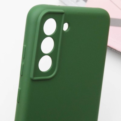 Чохол Silicone Cover Lakshmi Full Camera (A) для Samsung Galaxy S21 FE Зелений / Dark green