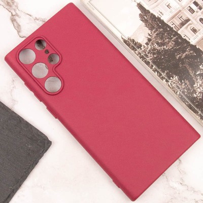 Чохол Silicone Cover Lakshmi Full Camera (A) для Samsung Galaxy S23 Ultra Бордовий / Marsala