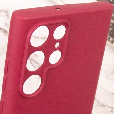Чохол Silicone Cover Lakshmi Full Camera (A) для Samsung Galaxy S23 Ultra Бордовий / Marsala