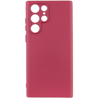Чохол Silicone Cover Lakshmi Full Camera (A) для Samsung Galaxy S24 Ultra Бордовий / Marsala