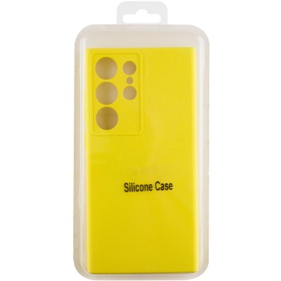 Чохол Silicone Cover Lakshmi Full Camera (A) для Samsung Galaxy S24 Ultra Жовтий / Flash