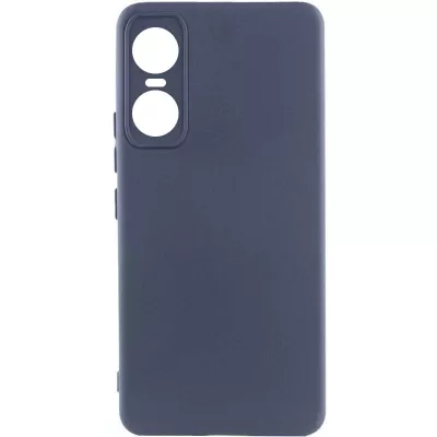 Чохол Silicone Cover Lakshmi Full Camera (A) для Tecno Pop 6 Pro Синій / Midnight Blue