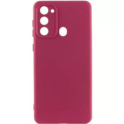 Чохол Silicone Cover Lakshmi Full Camera (A) для Tecno Spark Go 2022 (KG5m) Бордовий / Marsala