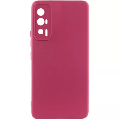 Чохол Silicone Cover Lakshmi Full Camera (A) для Xiaomi Poco F5 Pro Бордовий / Marsala