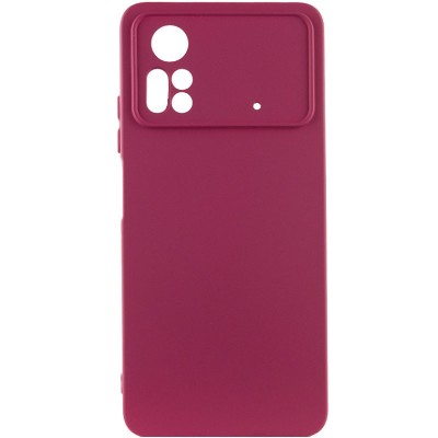 Чохол Silicone Cover Lakshmi Full Camera (A) для Xiaomi Poco X4 Pro 5G Бордовий / Marsala