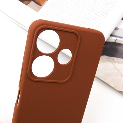 Чохол Silicone Cover Lakshmi Full Camera (AA) для Xiaomi Redmi 13 4G / Poco M6 4G Коричневий / Brown