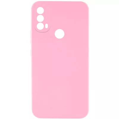 Чохол Silicone Cover Lakshmi Full Camera (AAA) для Motorola Moto E40 Рожевий / Light pink