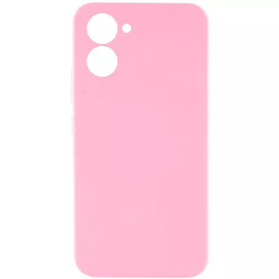Чохол Silicone Cover Lakshmi Full Camera (AAA) для Realme C33 Рожевий / Light pink