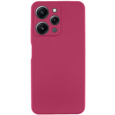 Чохол Silicone Cover Lakshmi Full Camera (AAA) для Xiaomi Redmi 12 Бордовий / Plum