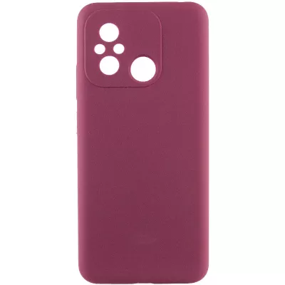 Чохол Silicone Cover Lakshmi Full Camera (AAA) для Xiaomi Redmi 12C Бордовий / Plum