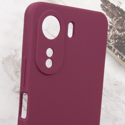 Чохол Silicone Cover Lakshmi Full Camera (AAA) для Xiaomi Redmi 13C / Poco C65 Бордовий / Plum