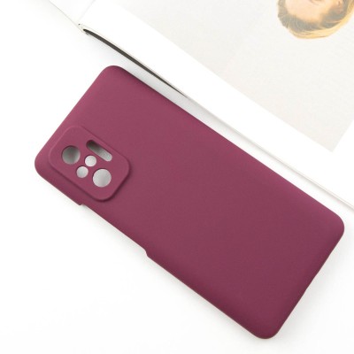 Чохол Silicone Cover Lakshmi Full Camera (AAA) для Xiaomi Redmi Note 10 Pro / 10 Pro Max Бордовий / Plum