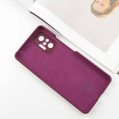 Чохол Silicone Cover Lakshmi Full Camera (AAA) для Xiaomi Redmi Note 10 Pro / 10 Pro Max Бордовий / Plum