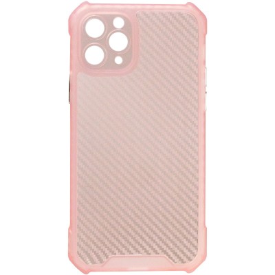 Чохол TPU Ease Carbon color series для Apple iPhone 11 Pro Max (6.5") Рожевий / Прозорий
