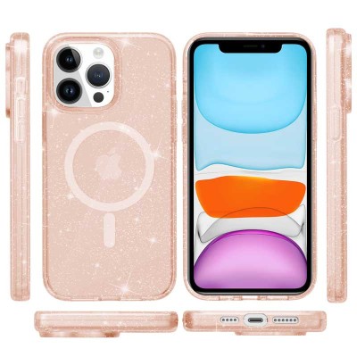 Чохол TPU Galaxy Sparkle (MagFit) для Apple iPhone 12 Pro Max (6.7") Gold+Glitter Чохол TPU Galaxy Sparkle (MagFit) для Apple iPhone 12 Pro Max (6.7") Gold+Glitter