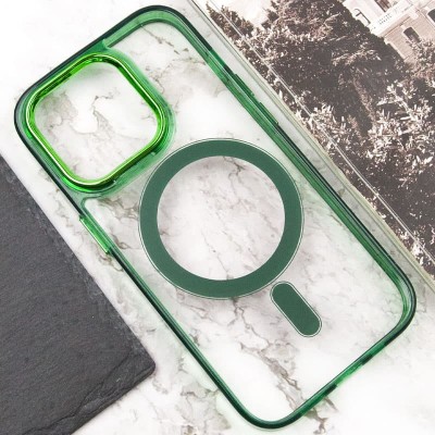 Чохол TPU Iris with MagSafe для Apple iPhone 13 Pro (6.1") Зелений Чохол TPU Iris with MagSafe для Apple iPhone 13 Pro (6.1") Зелений