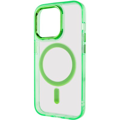 Чохол TPU Iris with MagSafe для Apple iPhone 14 Pro (6.1") Салатовий