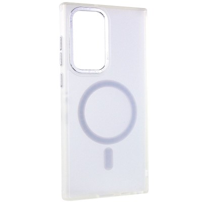 Чохол TPU Lyon frosted with MagSafe для Samsung Galaxy S22 Ultra White
