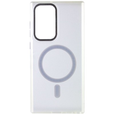 Чохол TPU Lyon frosted with MagSafe для Samsung Galaxy S22 Ultra White
