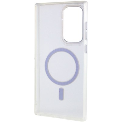 Чохол TPU Lyon frosted with MagSafe для Samsung Galaxy S22 Ultra White