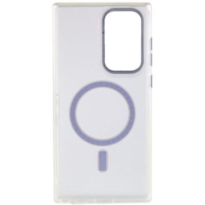 Чохол TPU Lyon frosted with MagSafe для Samsung Galaxy S22 Ultra White
