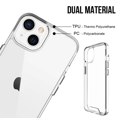 Чохол TPU Space Case transparent для Apple iPhone 15 Plus (6.7") Прозорий
