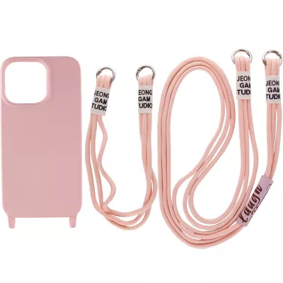 Чохол TPU two straps California для Apple iPhone 12 Pro / 12 (6.1") Рожевий / Pink Sand