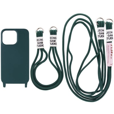 Чохол TPU two straps California для Apple iPhone 13 (6.1") Зелений / Forest green