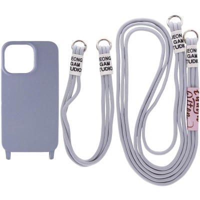 Чохол TPU two straps California для Apple iPhone 13 (6.1") Сірий / Stone Чохол TPU two straps California для Apple iPhone 13 (6.1") Сірий / Stone