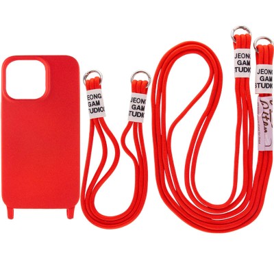 Чохол TPU two straps California для Apple iPhone 13 (6.1") Червоний Чохол TPU two straps California для Apple iPhone 13 (6.1") Червоний
