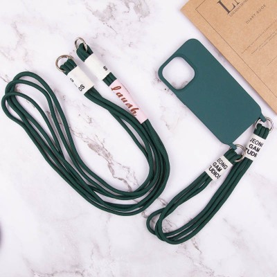 Чохол TPU two straps California для Apple iPhone 13 Pro (6.1") Зелений / Forest green