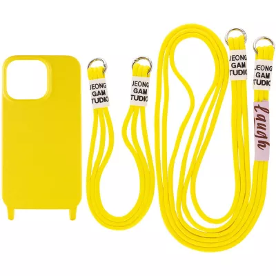 Чохол TPU two straps California для Apple iPhone 13 Pro Max (6.7") Жовтий