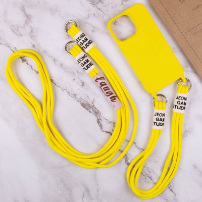 Чохол TPU two straps California для Apple iPhone 13 Pro Max (6.7") Жовтий