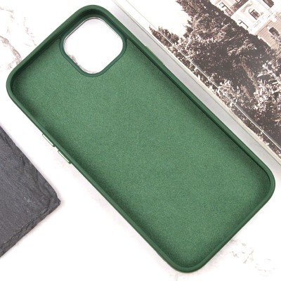 Чохол TPU+Glass Sapphire Midnight Open Camera with MagSafe для Apple iPhone 15 (6.1") Зелений / Forest green