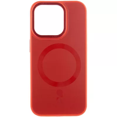 Чохол TPU+Glass Sapphire Midnight Open Camera with MagSafe для Apple iPhone 15 Pro Max (6.7") Червоний / Red