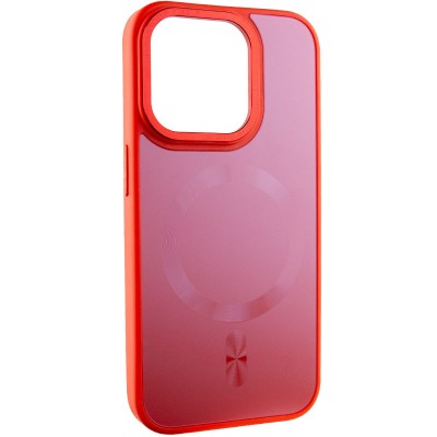 Чохол TPU+Glass Sapphire Midnight Open Camera with MagSafe для Apple iPhone 15 Pro Max (6.7") Червоний / Red