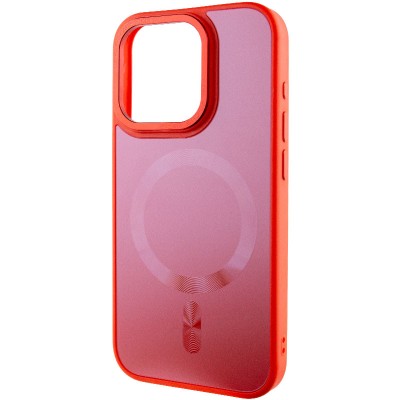Чохол TPU+Glass Sapphire Midnight Open Camera with MagSafe для Apple iPhone 15 Pro Max (6.7") Червоний / Red