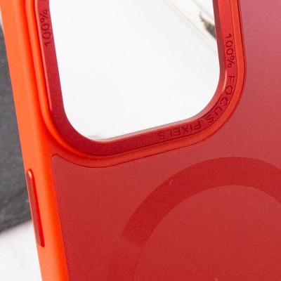 Чохол TPU+Glass Sapphire Midnight Open Camera with MagSafe для Apple iPhone 15 Pro Max (6.7") Червоний / Red